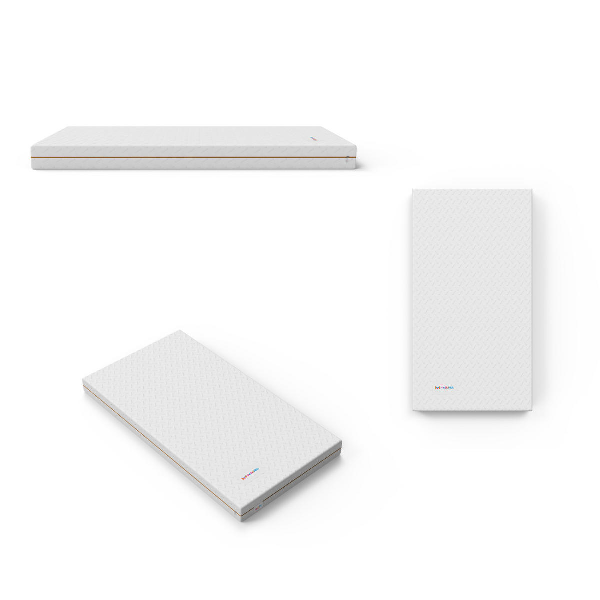 SPIELTEPPICH & Kindermatratze 2in1 Spiel und Schlafmatte Twister - Weiß, Textil (130/140cm) - Gowoll