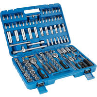 STECKSCHLÜSSELSATZ, übersichtliche Anordnung im Kunststoffkoffer,blau - Blau, Metall (46.5/33.5/9cm) - tectake