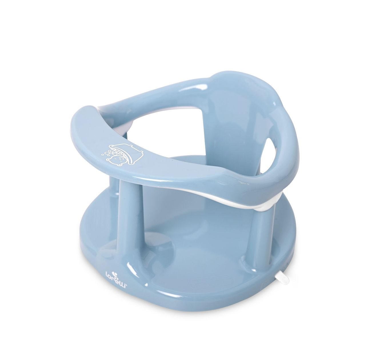 BABYBADEWANNE Sitz Happy Bubbles blau rutschfeste Basis, hohe Rückenlehne - Blau, Kunststoff (22/32cm) - Lorelli