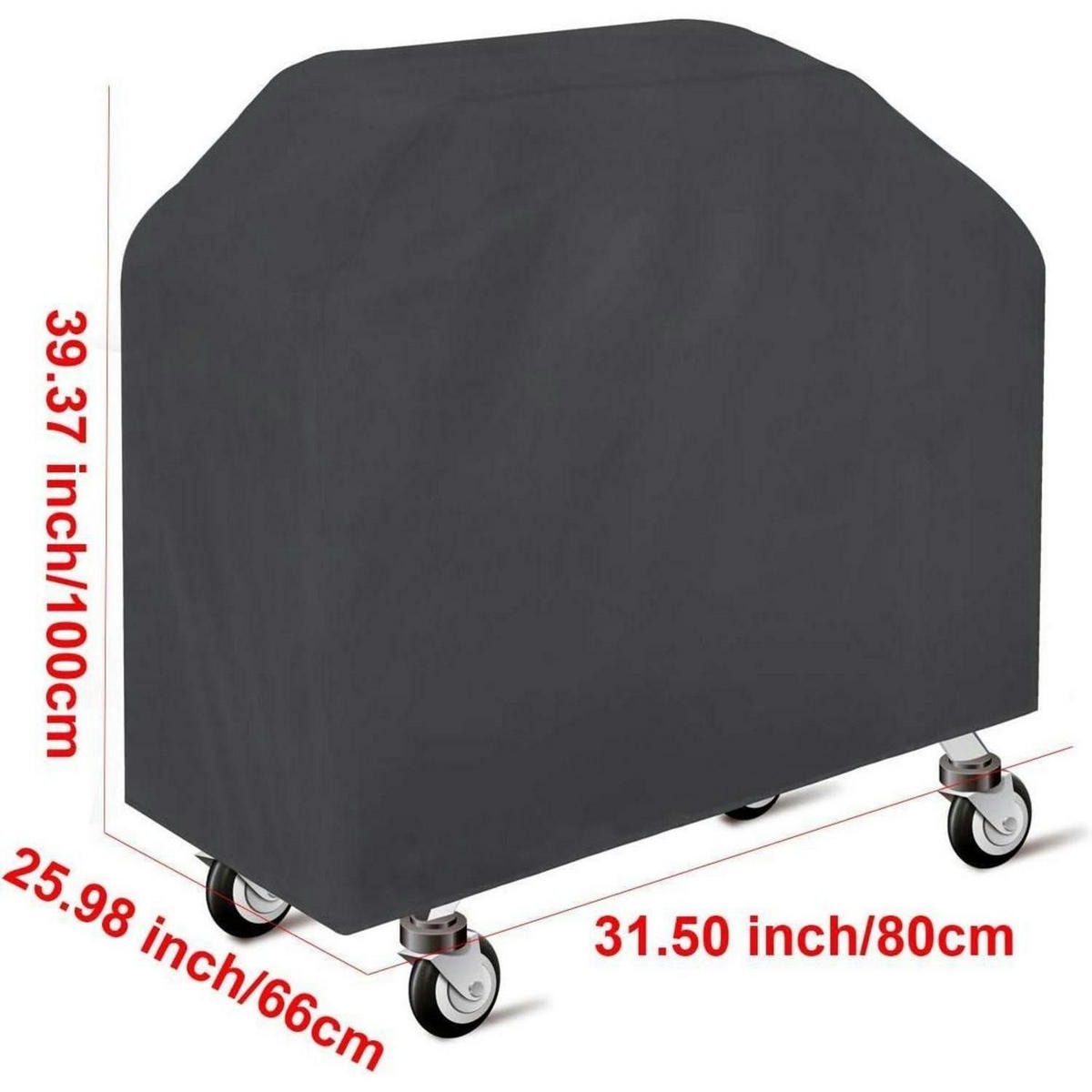 GRILL Abdeckhaube Wasserdicht 80 x 66 x 100 cm Schwarz - Anthrazit, Kunststoff (66/100/80cm)