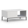 COUCHTISCH Queba 1S Weiß 100/47/60 cm – Couchtisch weiß modern - Schwarz/Weiß, Holzwerkstoff (60/100/47cm) - AX Living