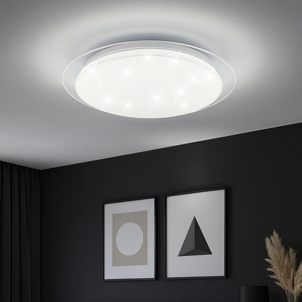 LED DECKENLEUCHTE Weiß Kunststoff - Weiß, Metall (46.5/7.5/7.5cm)