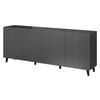 KOMMODE Vamos Grey 200 - Anthrazit/Schwarz, Holzwerkstoff/Kunststoff (201/83/42cm) - MIRJAN24