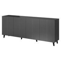KOMMODE Vamos Grey 200 - Anthrazit/Schwarz, Holzwerkstoff/Kunststoff (201/83/42cm) - MIRJAN24