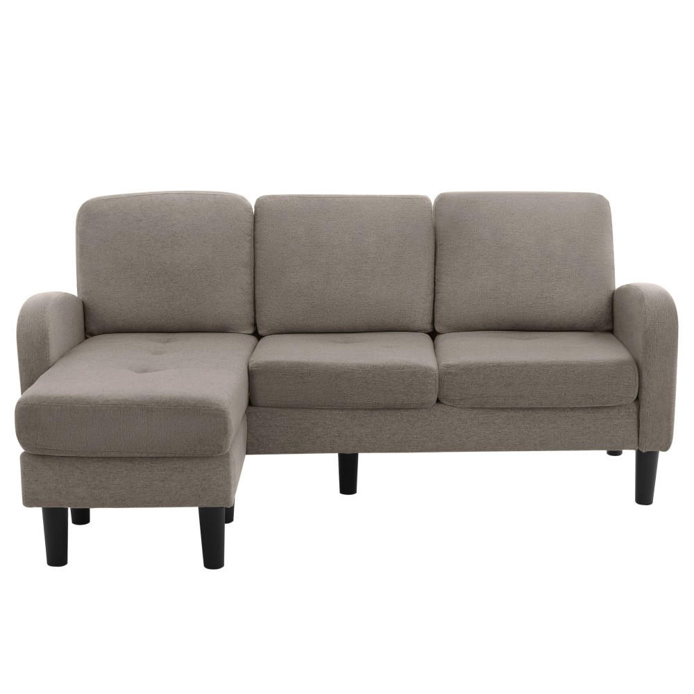 CANAPEA L 166 x 118 x 77 cm în Gri antic cu prelungire