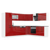KÜCHE L-Form Julie, ohne Arbeitsplatten, Rot Hochglanz - Rot, Holz (460/204/60cm) - B BELINI GROUP