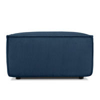 SITZPOUF NAPI gefederte Sitzfläche, blau - Blau/Schwarz, Textil (83/45/83cm) - KONSIMO®