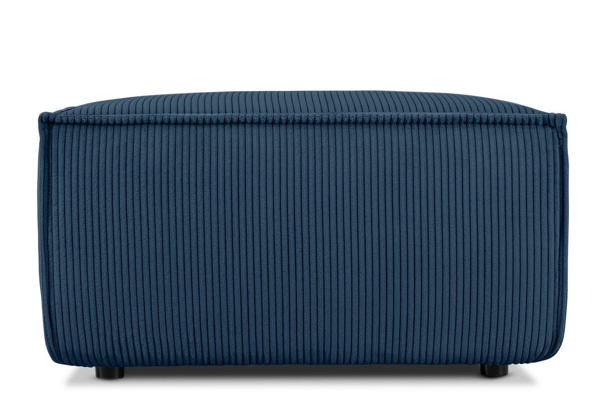 SITZPOUF NAPI gefederte Sitzfläche, blau - Blau/Schwarz, Textil (83/45/83cm) - KONSIMO®