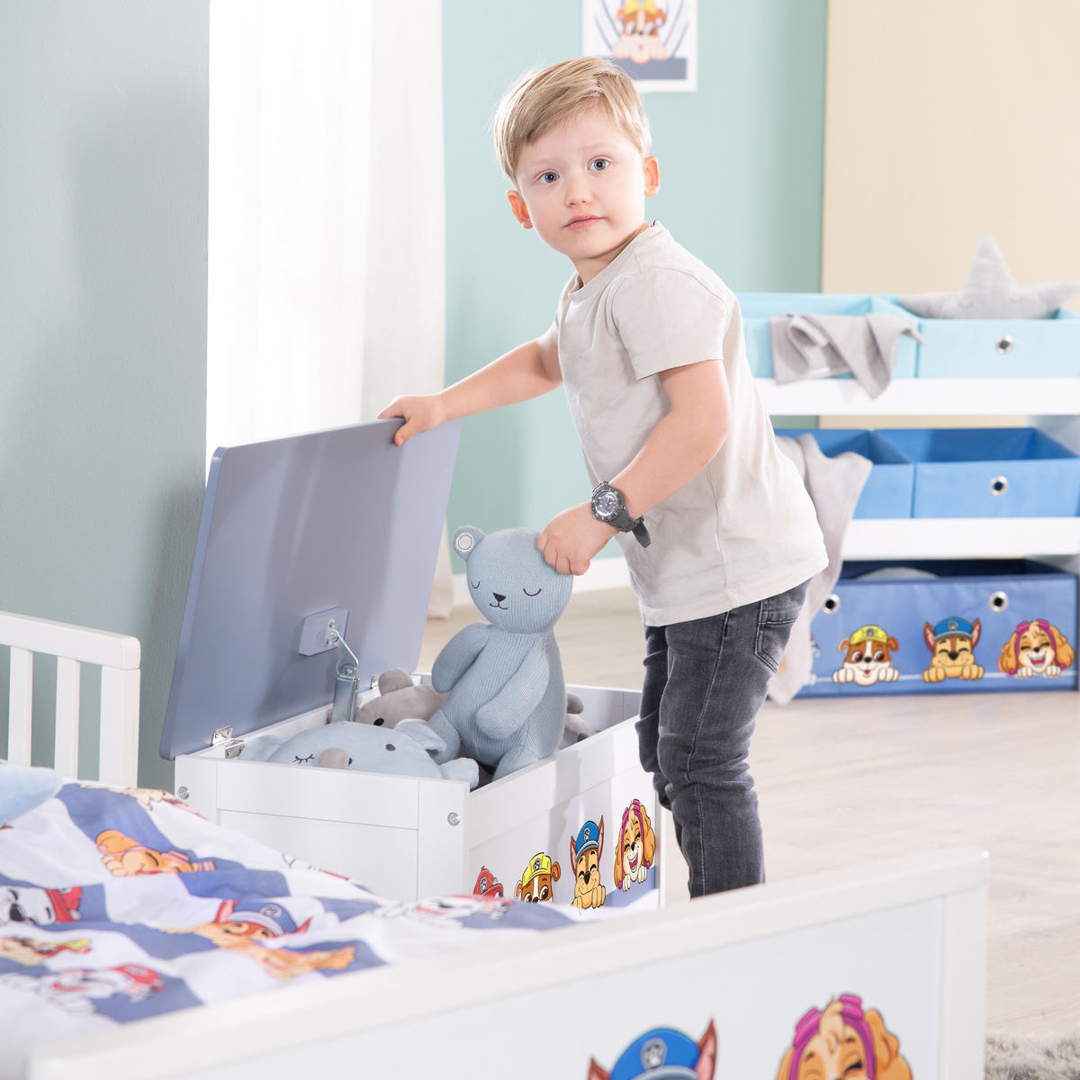 SPIELZEUGTRUHE Paw Patrol - Multicolor, Holzwerkstoff (60/32cm) - Roba