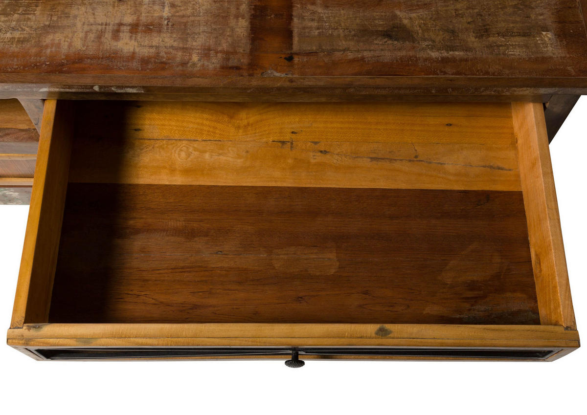 TV-BOARD Altholz 180x55x50 mehrfarbig lackiert NATURE OF SPIRIT #133 - Multicolor, Holz (55/50/180cm) - Massivmoebel24
