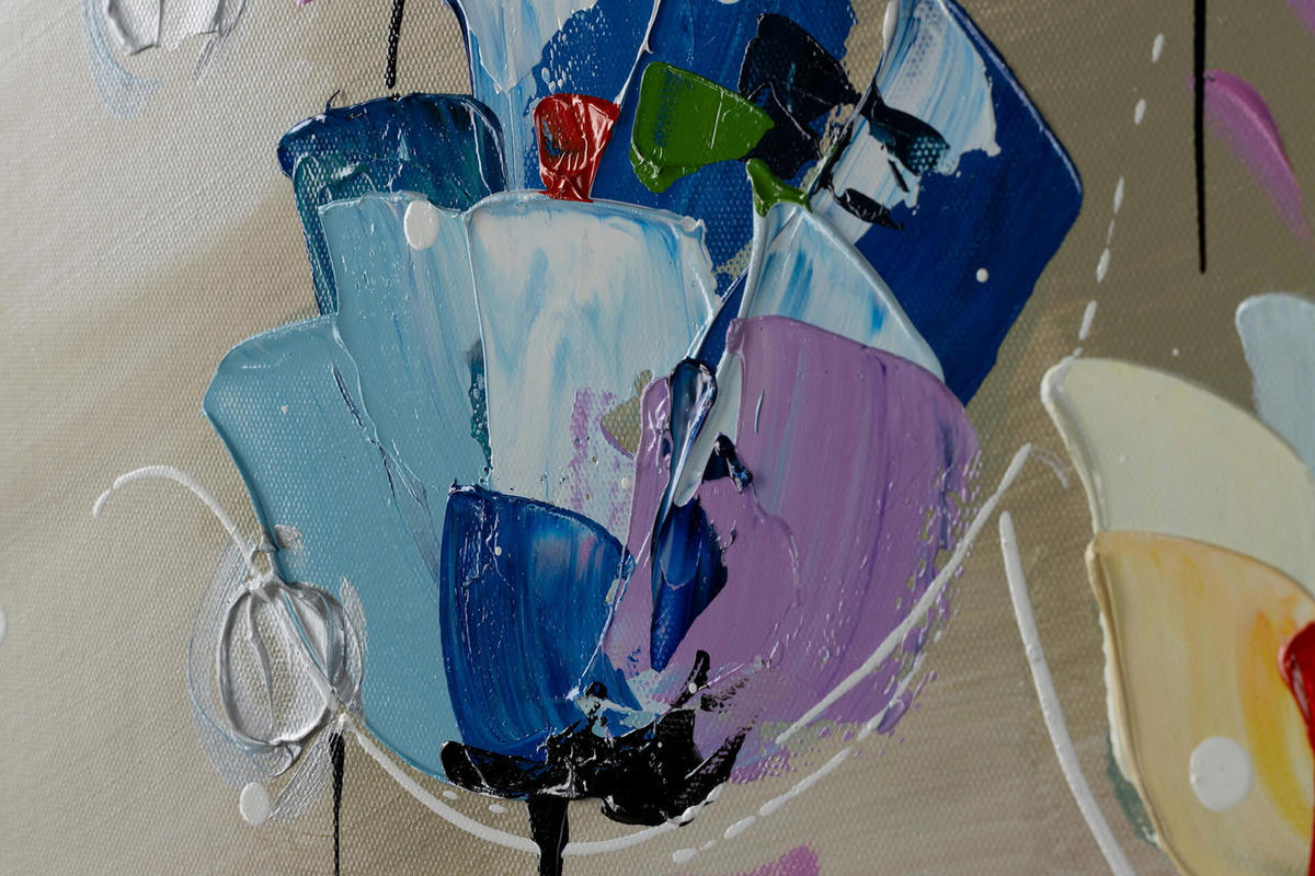 ACRYLBILD HANDGEMALT 60/60 cm - Multicolor, Holz/Textil (60/60cm) - KUNSTLOFT