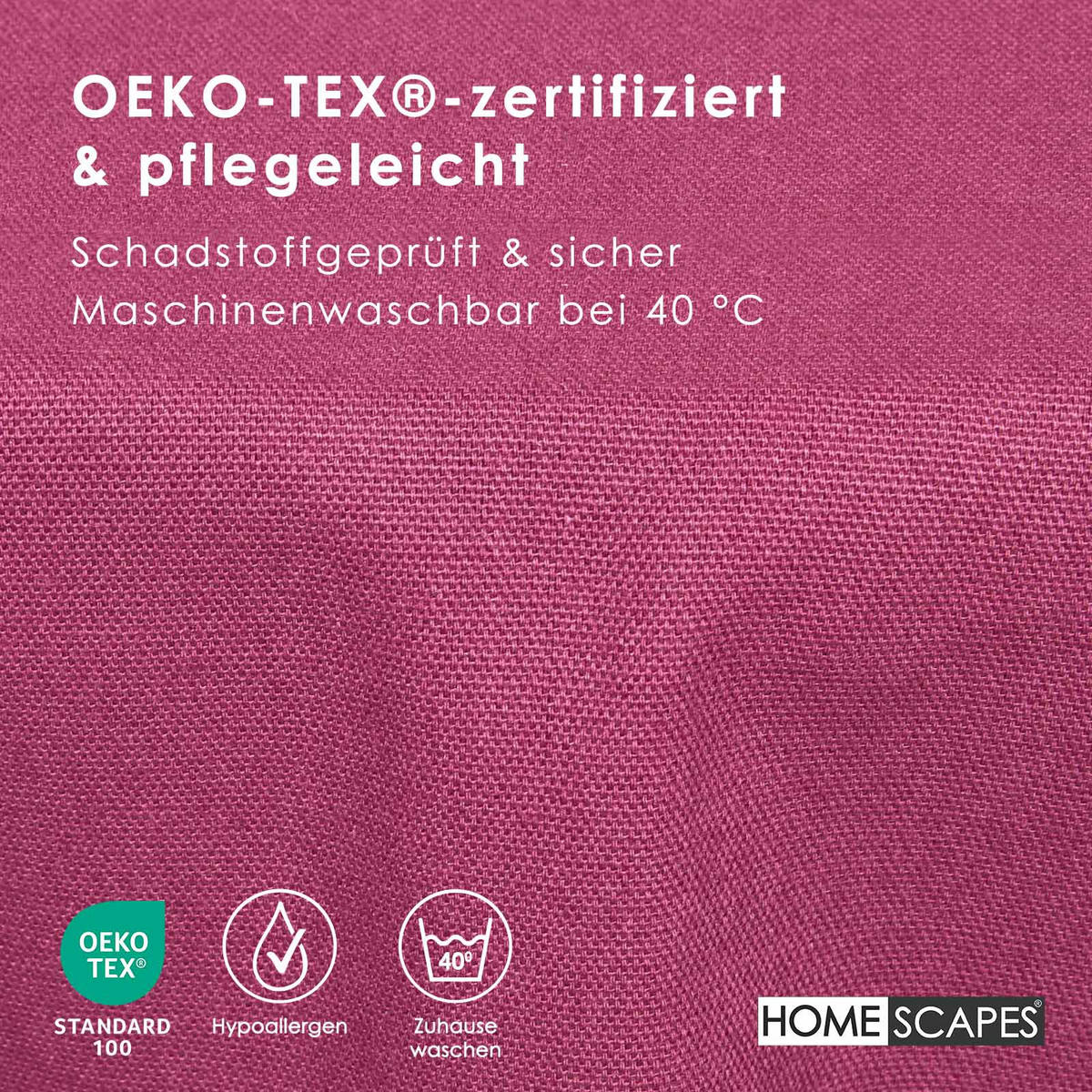 TISCHDECKE weinrot rund 178 cm, 100% Baumwolle - Weinrot, Textil (178/178cm) - Homescapes