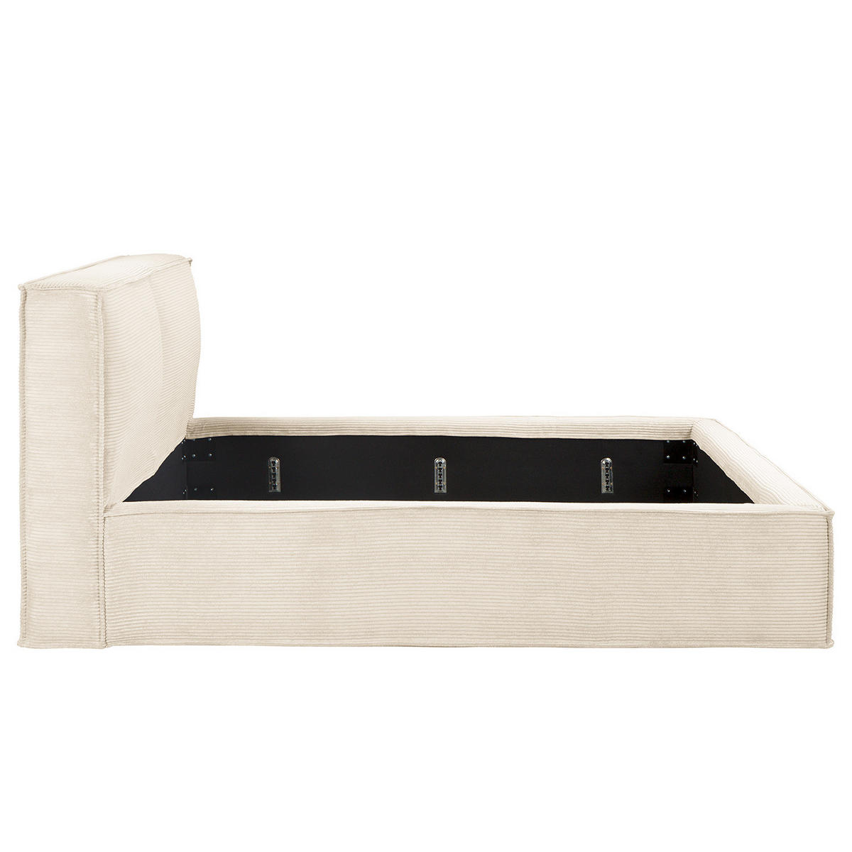 POLSTERBETT - Creme, Textil (140/200cm) - home24