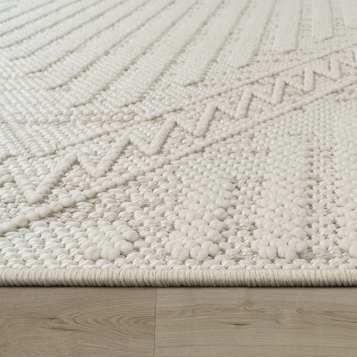 KURZFLORTEPPICH 120/170 cm Buckman 461 - Creme, Textil (120/170cm) - Paco Home