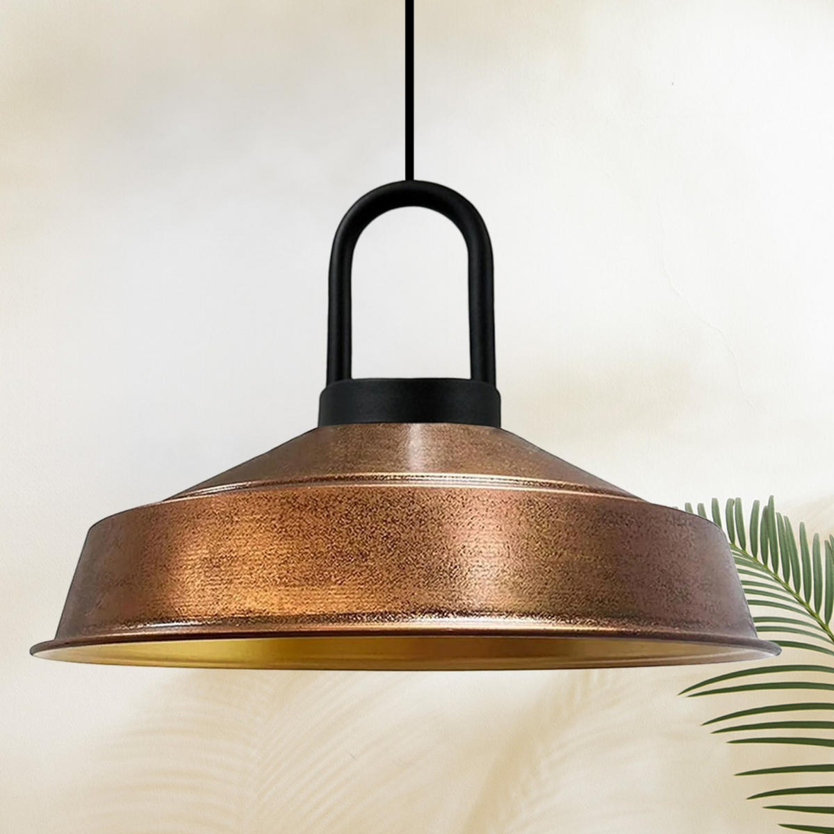 PENDELLEUCHTE SchwarzLocke - Kupferfarben, Metall (40/40/28cm) - Bamyum