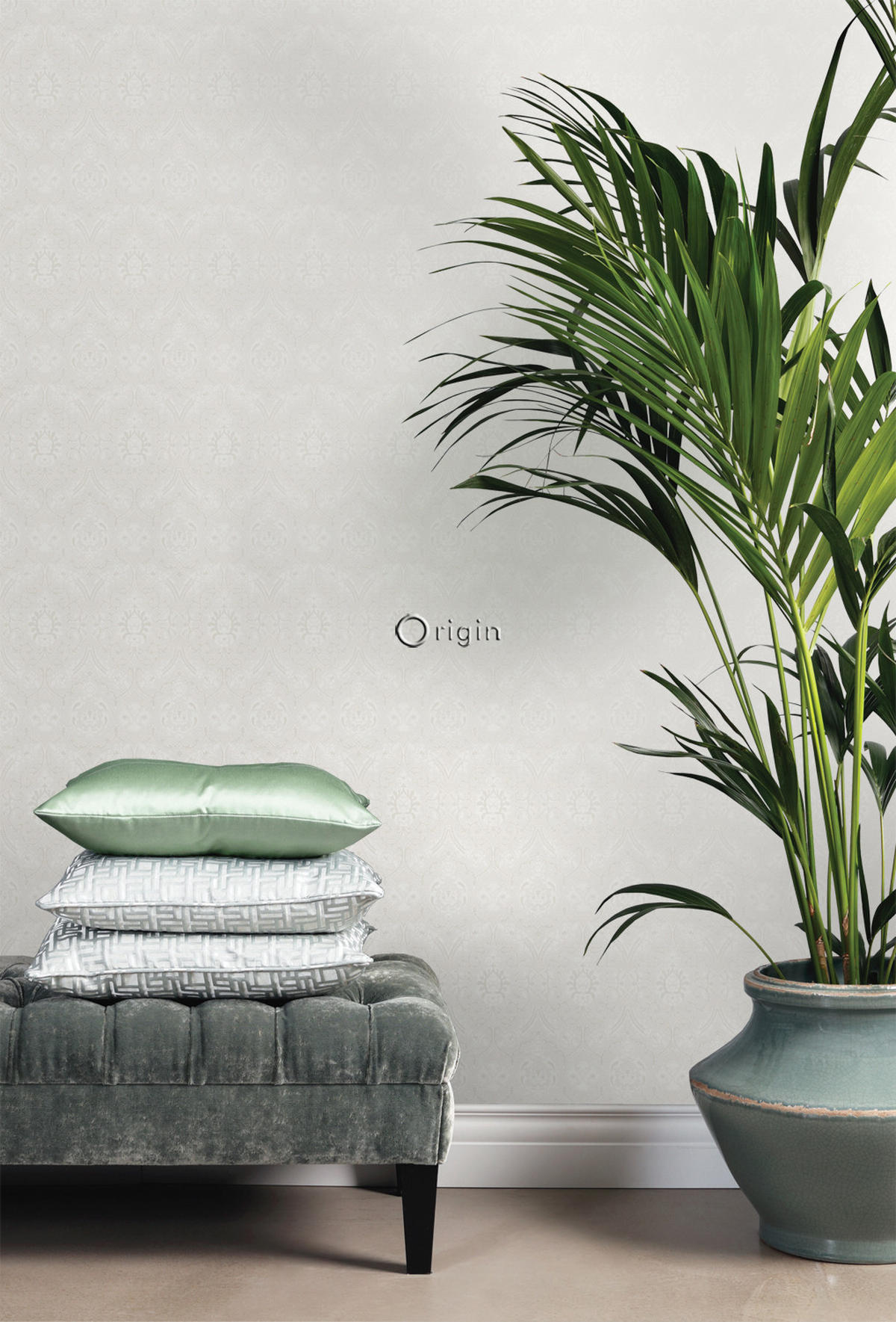 TAPETE Ornamente 53 cm x 10.05 m - Weiß, Papier (53/1000cm) - Origin Wallcoverings