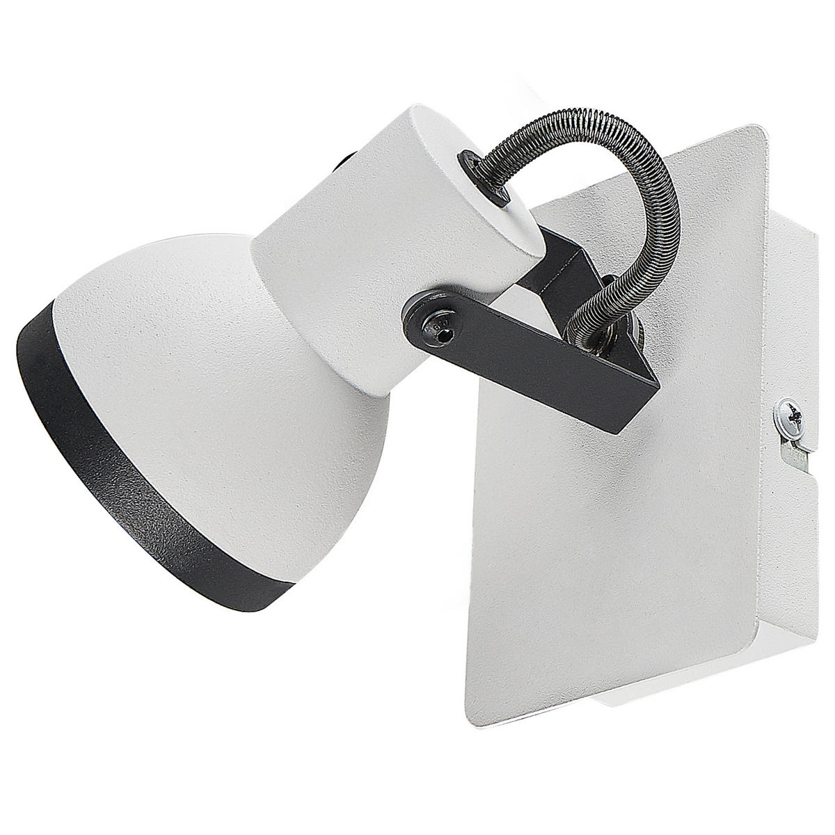 WANDLEUCHTE 2er-Set Baro 9/7/10 cm - Weiß, Metall (7/10/9cm) - Beliani