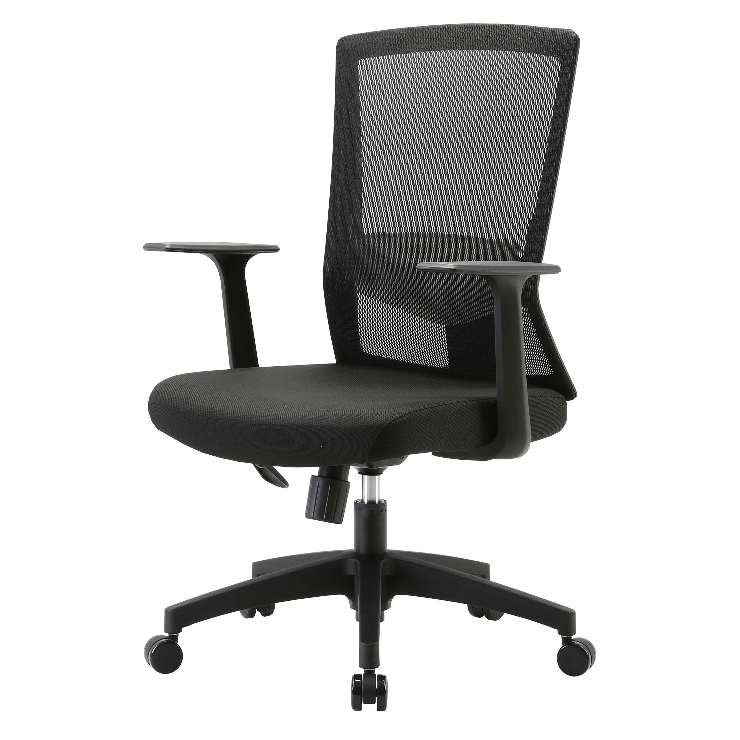 BÜROSTUHL Schwarz - Schwarz, Textil (63/105/48cm) - SIHOO