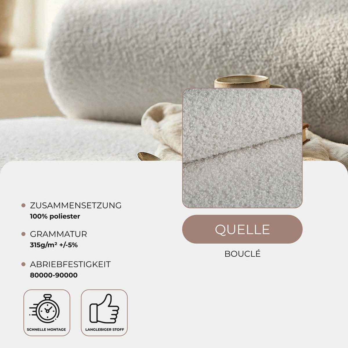 SESSEL CHERRY 90/78 cm, in Hellgrau - Hellgrau, Textil (90/78/90cm) - Idohome