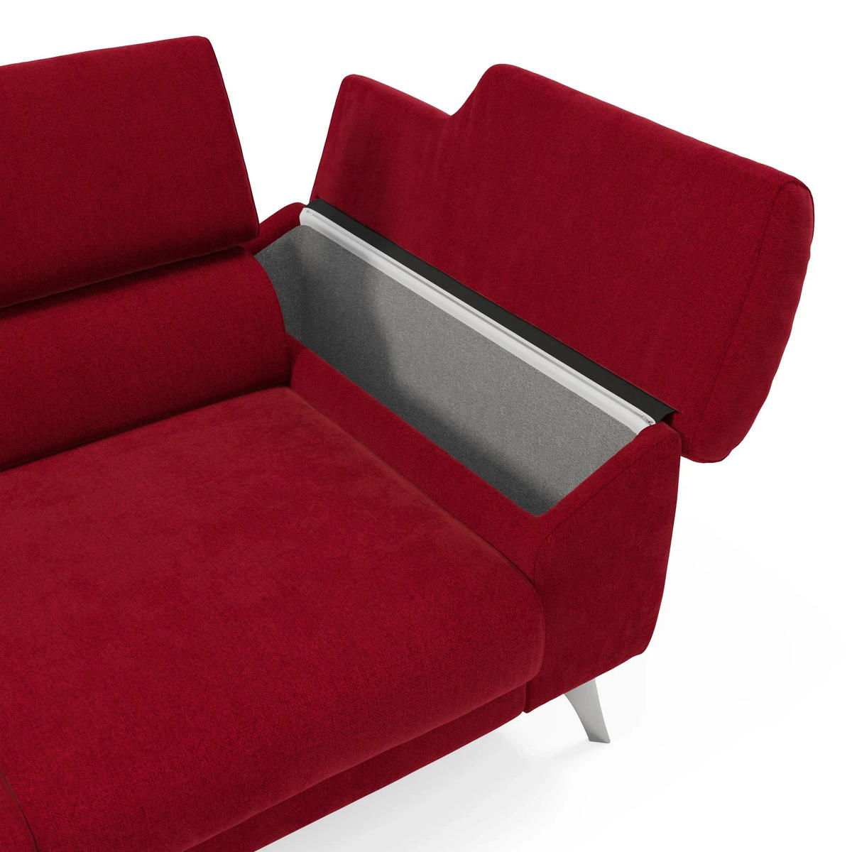 LINEARSOFA Donatello - Bordeaux, Metall (265/76/102cm) - Divani.store