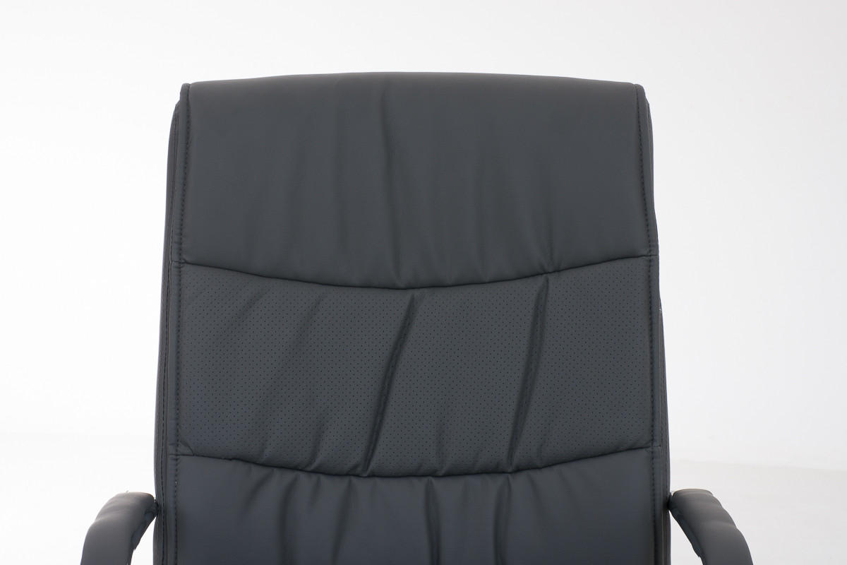 BESUCHERSTUHL KARO 105x49x60 cm Grau Kunstleder - Grau, Leder/Metall (49/105/60cm) - DELUKE