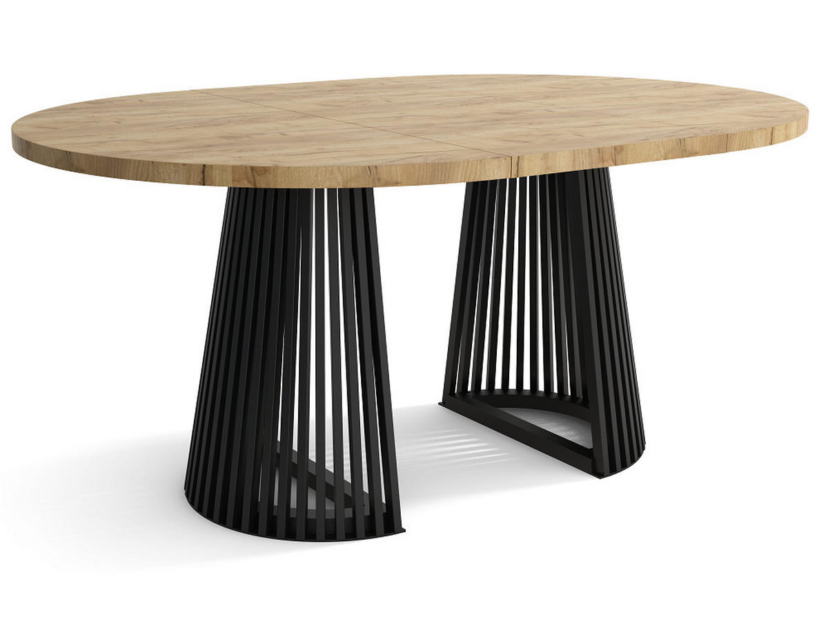 TISCH Schwarz DUSTO Ausziehbar Mit Lamellen 100/200 cm - Multicolor/Schwarz, Holzwerkstoff (200/100/77cm) - Sepro Meble