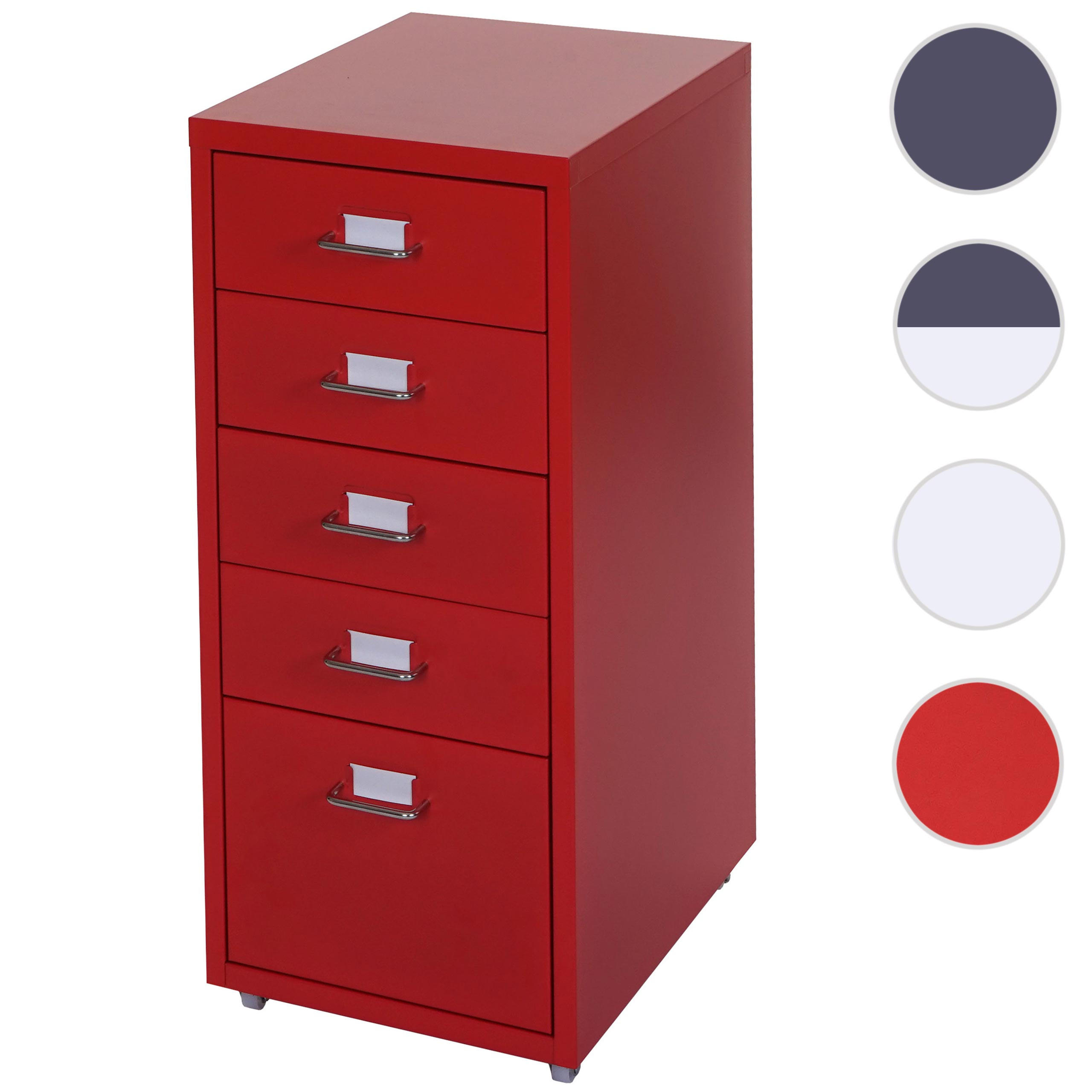 ROLLCONTAINER Rot - Rot, Metall (28/69/41cm) - MCW