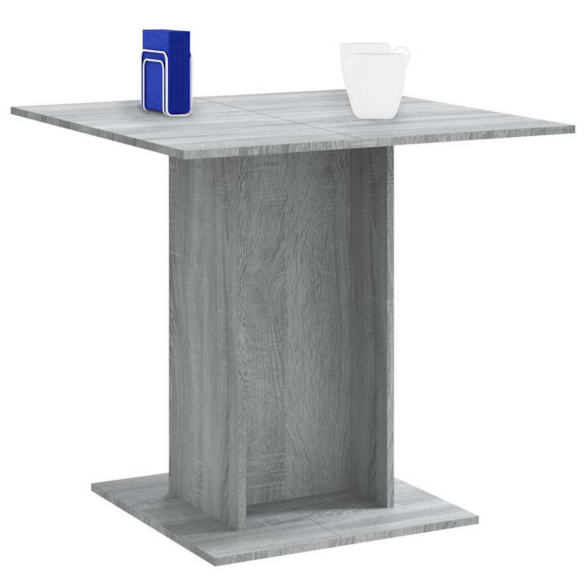 ESSTISCH Grau Sonoma 80x80x75 cm Holzwerkstoff - Grau, Holzwerkstoff (80/80/75cm) - furnicato