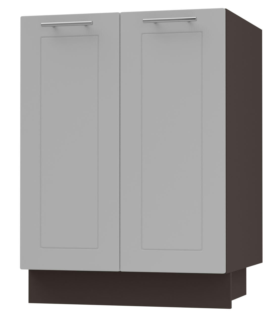 UNTERSCHRANK Bari D11/60 Lava / RAL 7040 fenstergrau 60 / 50 / 82cm - Dunkelgrau/Grau, Holz/Holzwerkstoff (60/82/50cm) - Feldmann-Wohnen
