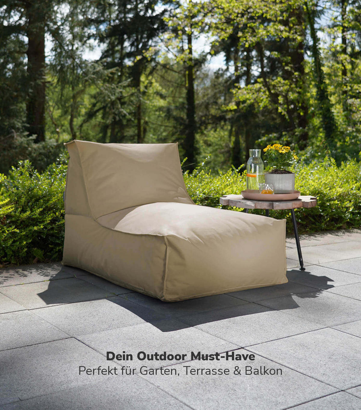 SITZSACK mit Schutzhülle Der Sundowner - Cappuccino, Textil (60/65/95cm) - Mokebo