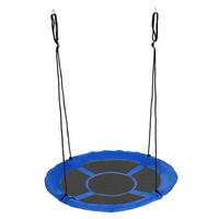 KINDER Nestschaukel - Blau/Schwarz, Kunststoff/Metall (110/110cm) - Outsunny