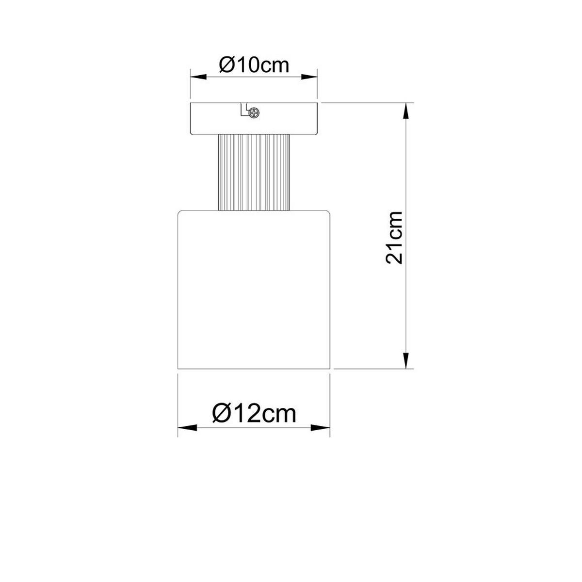 DECKENLEUCHTE Metall Schwarz Glas - Schwarz, Holz (12/12/21cm) - Globo Lighting