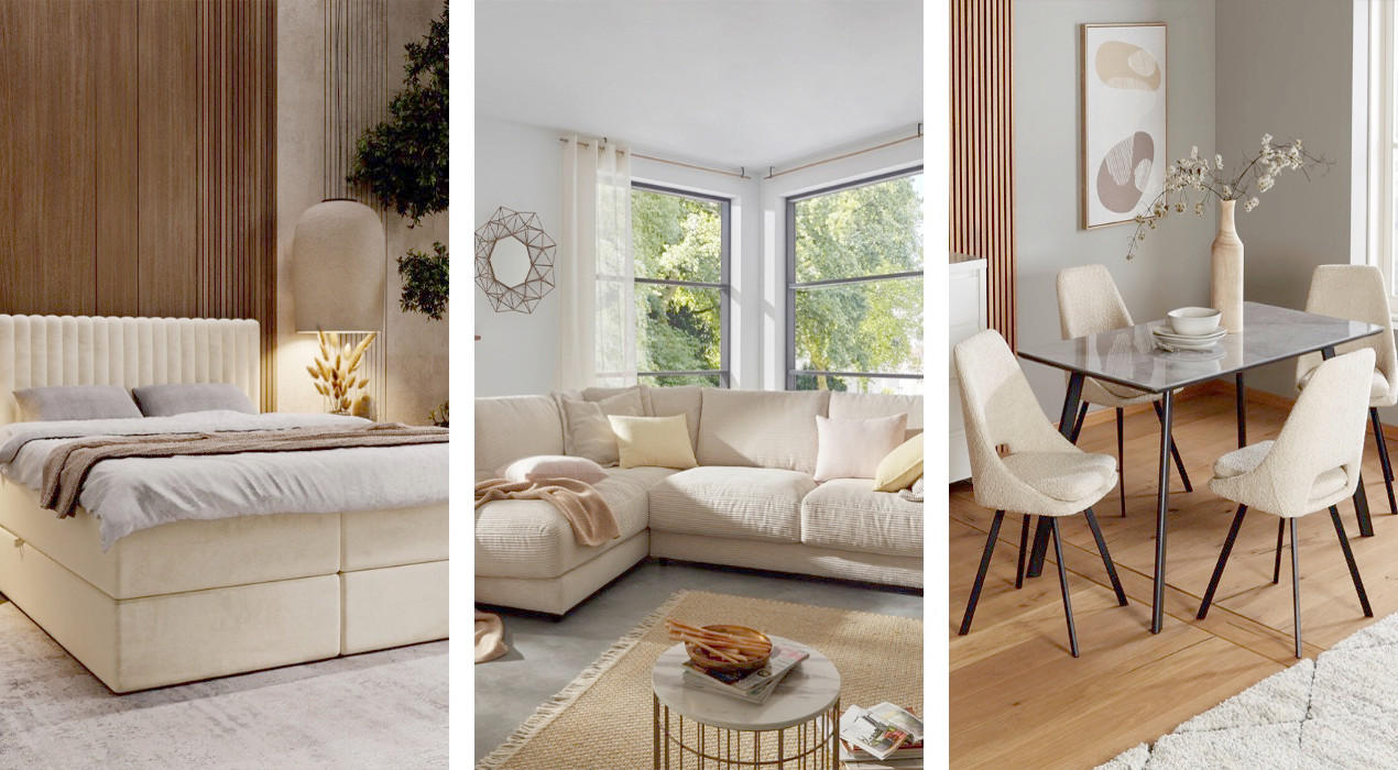 beige wohnraumideen