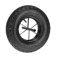 SCHUBKARRENRAD - Schwarz, Kunststoff/Metall (38.5/38.5/24cm) - Relaxdays