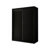 SCHIEBETÜRENSCHRANK BERGA - Schwarz, Holzwerkstoff (120/215/61cm) - Meblini
