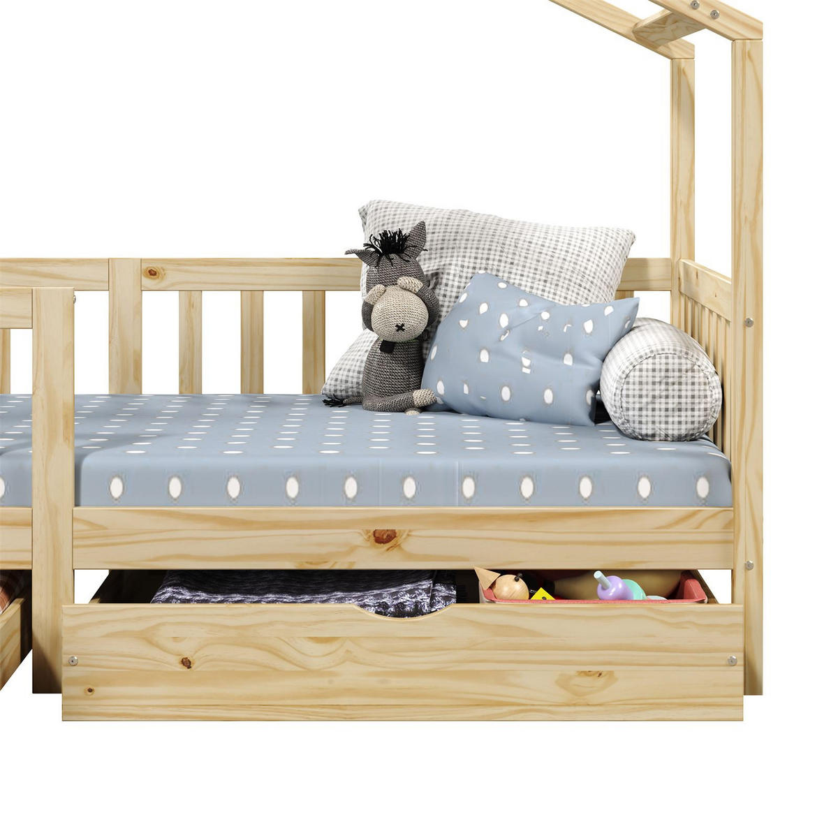 HAUSBETT ELEA 90X200 CM - Naturfarben, Holz (96/148/206cm) - IDIMEX
