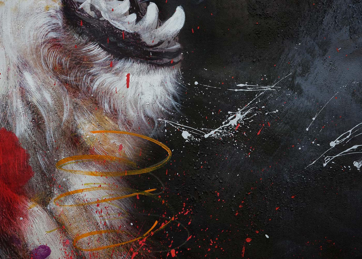 ÖLGEMÄLDE LÖWE Mehrfarbig - Multicolor, Textil (180/120cm) - MCW