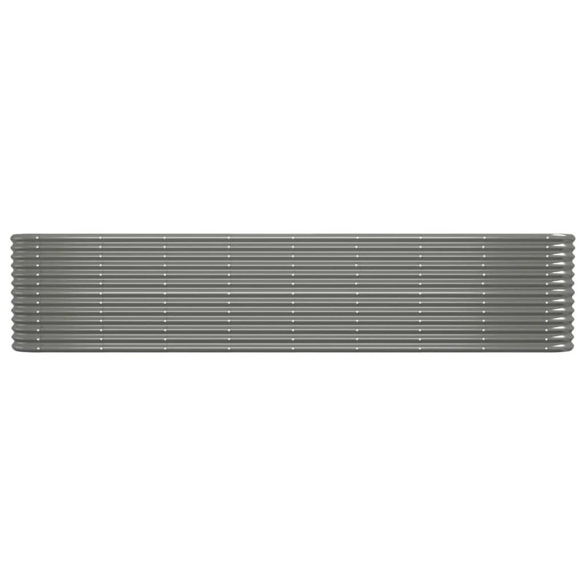 HOCHBEET Verzinkter Stahl 332/40/68 Cm Grau - Grau, Metall (332/68/40cm) - vidaXL