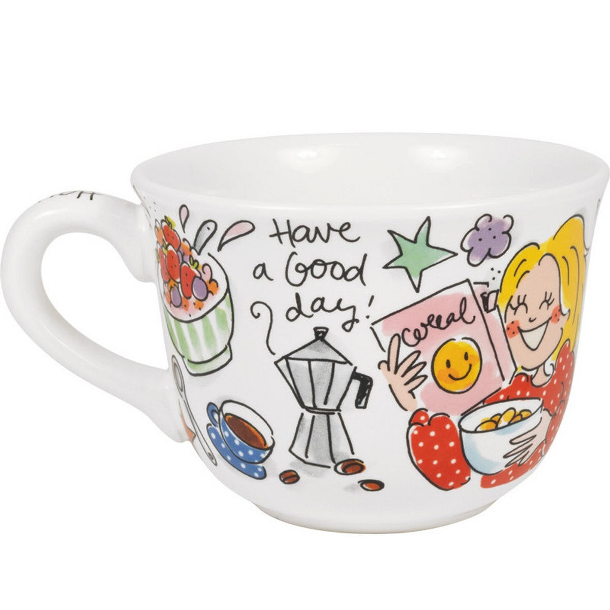 SCHALE Guten Morgen Sonnenschein in Bunt - 9,7cm - Multicolor, Keramik (12.7/16.2/9.7cm) - Blond Amsterdam