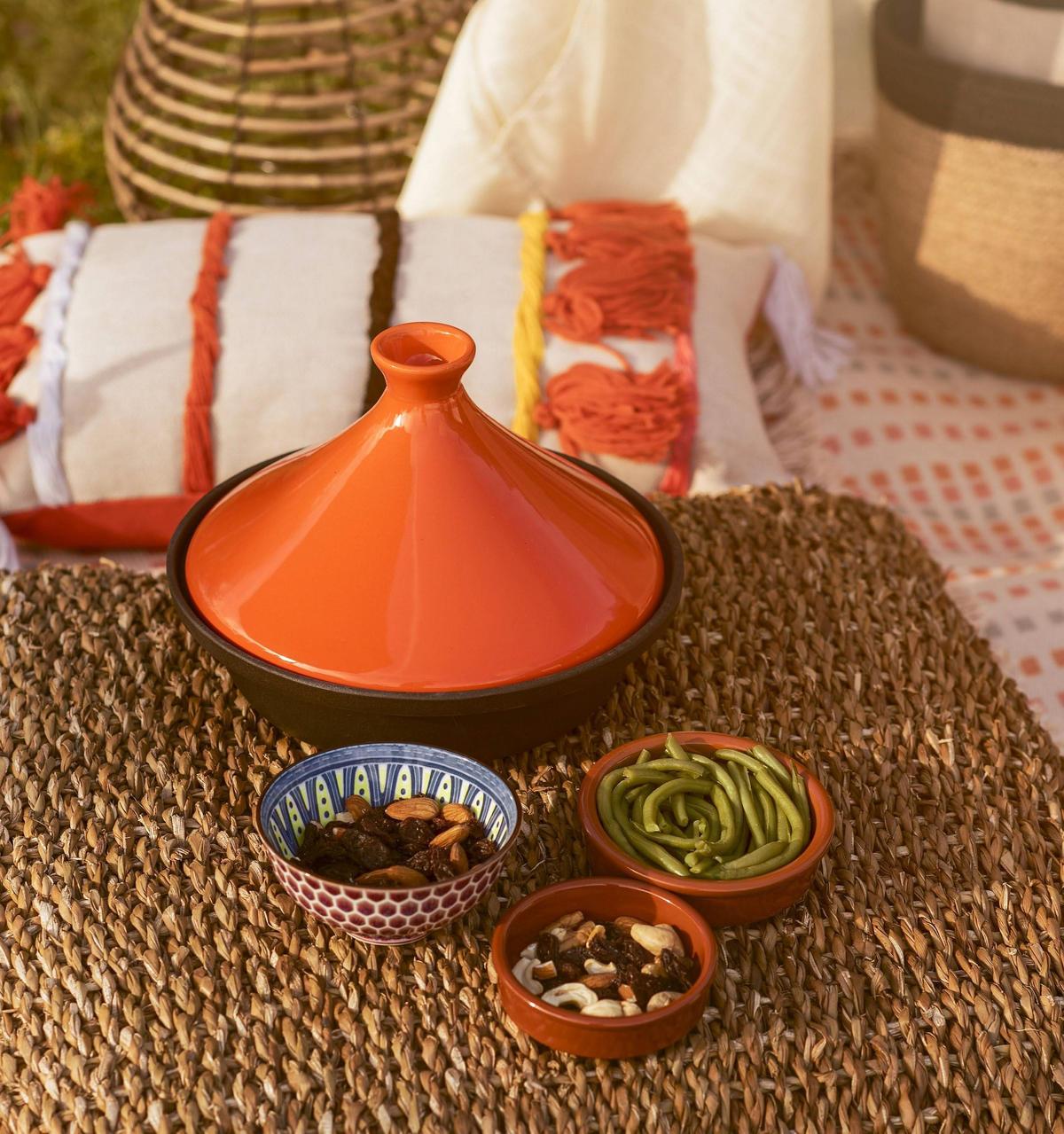 TAJINE Cosy & Trendy Induktion – Schwarz/Orange – ø 25 cm - Orange, Keramik (25cm) - Cosy & Trendy