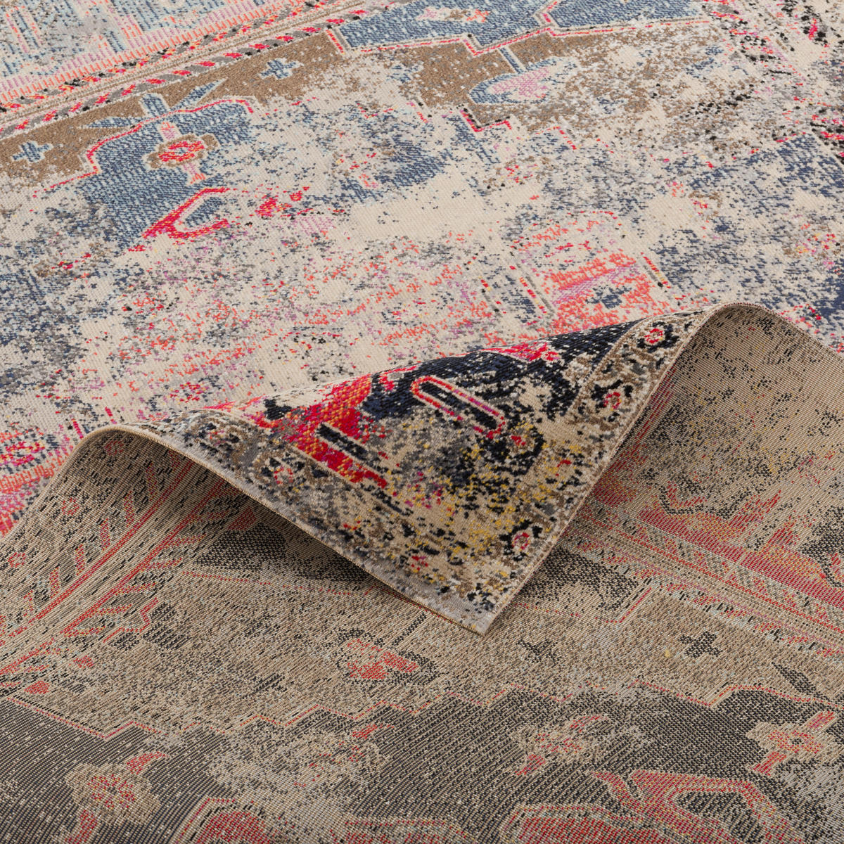 DESIGNER TEPPICH VINTAGE ZOE ORIENT KLASSIK VERLAUF - Blau, Textil (120/170cm) - Pergamon