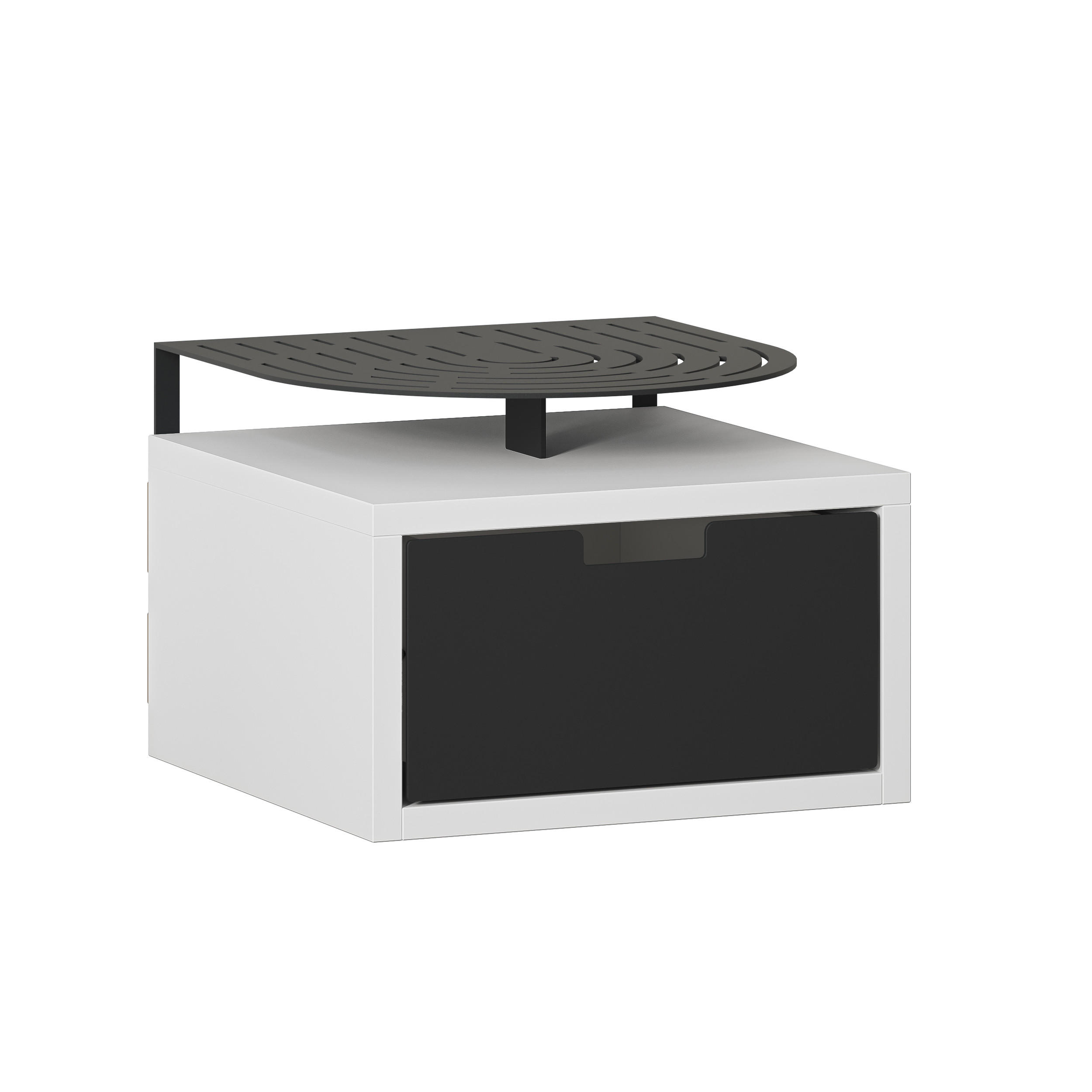 NACHTTISCH Oslo Weiß 33/24/33 cm - Weiß, Holzwerkstoff (33/23.9/33.3cm) - Decortie