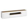 TV-LOWBOARD Mossa 2D1S MO08 - Schwarz/Weiß, Holzwerkstoff/Kunststoff (177/40/40cm) - MIRJAN24