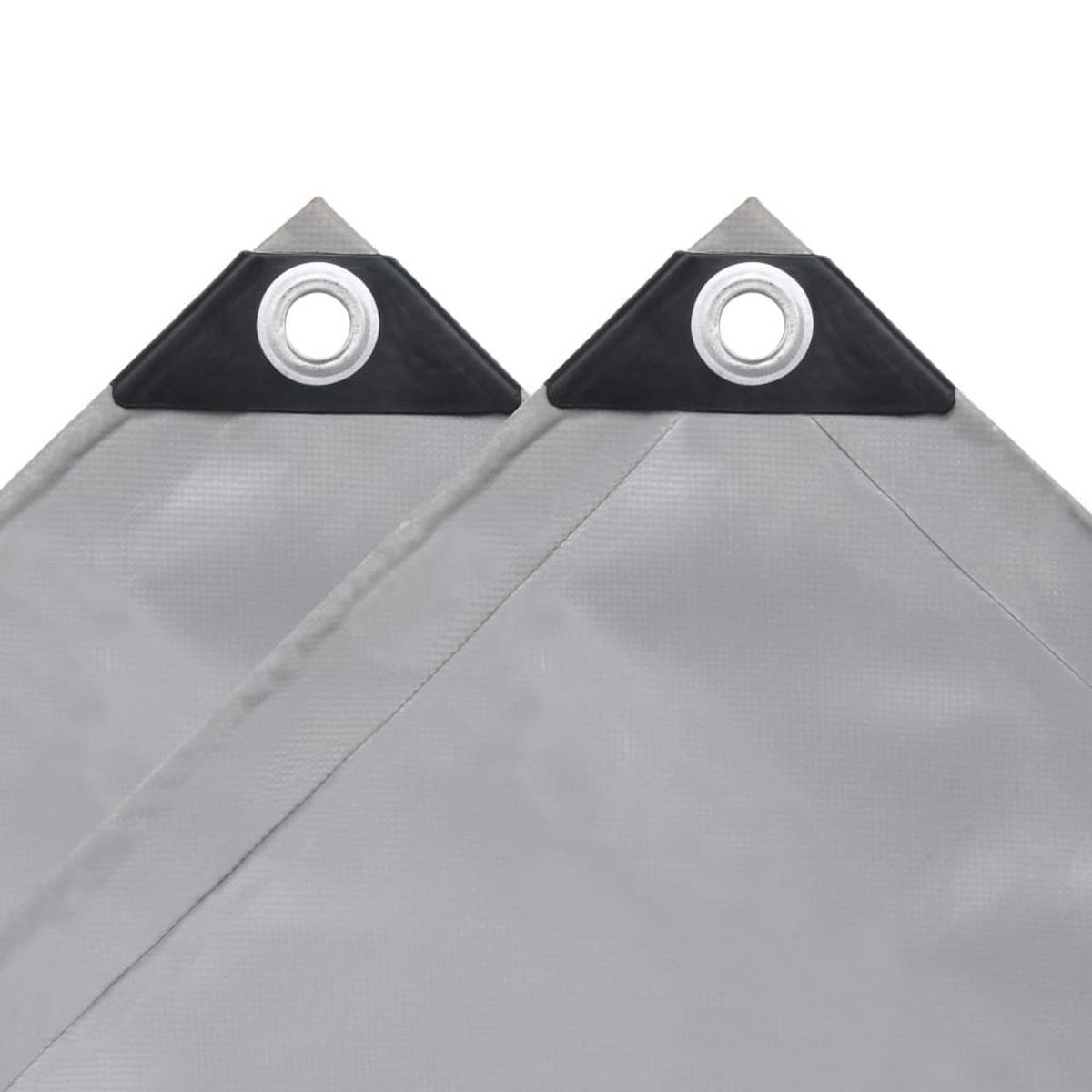 ABDECKPLANE 650 G/M² 4/4 M Grau - Grau, Textil (400/400cm) - vidaXL