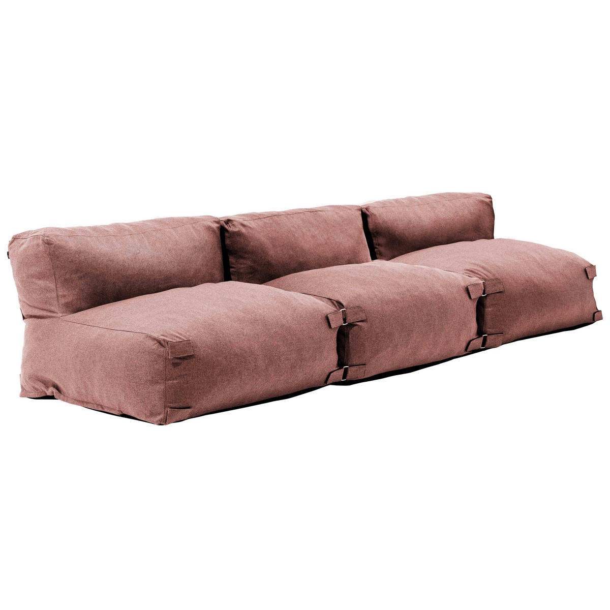 GARTENSOFA mit 3 Sitzplätzen, Terrakotta - Braun, Textil - Oviala
