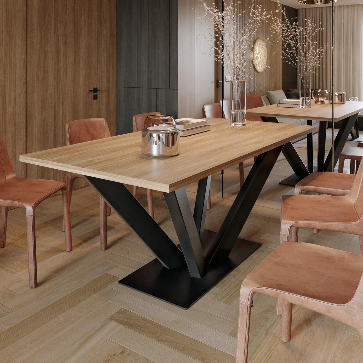 TISCHBEINE Alphard Metall Schwarz 72cm - Schwarz, Metall (45/72/150cm) - Metalo Pro