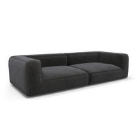 SOFA SOFIA Köpergewebe Grau 304cm - Grau, Textil (304/70/105cm) - Premium Interiors