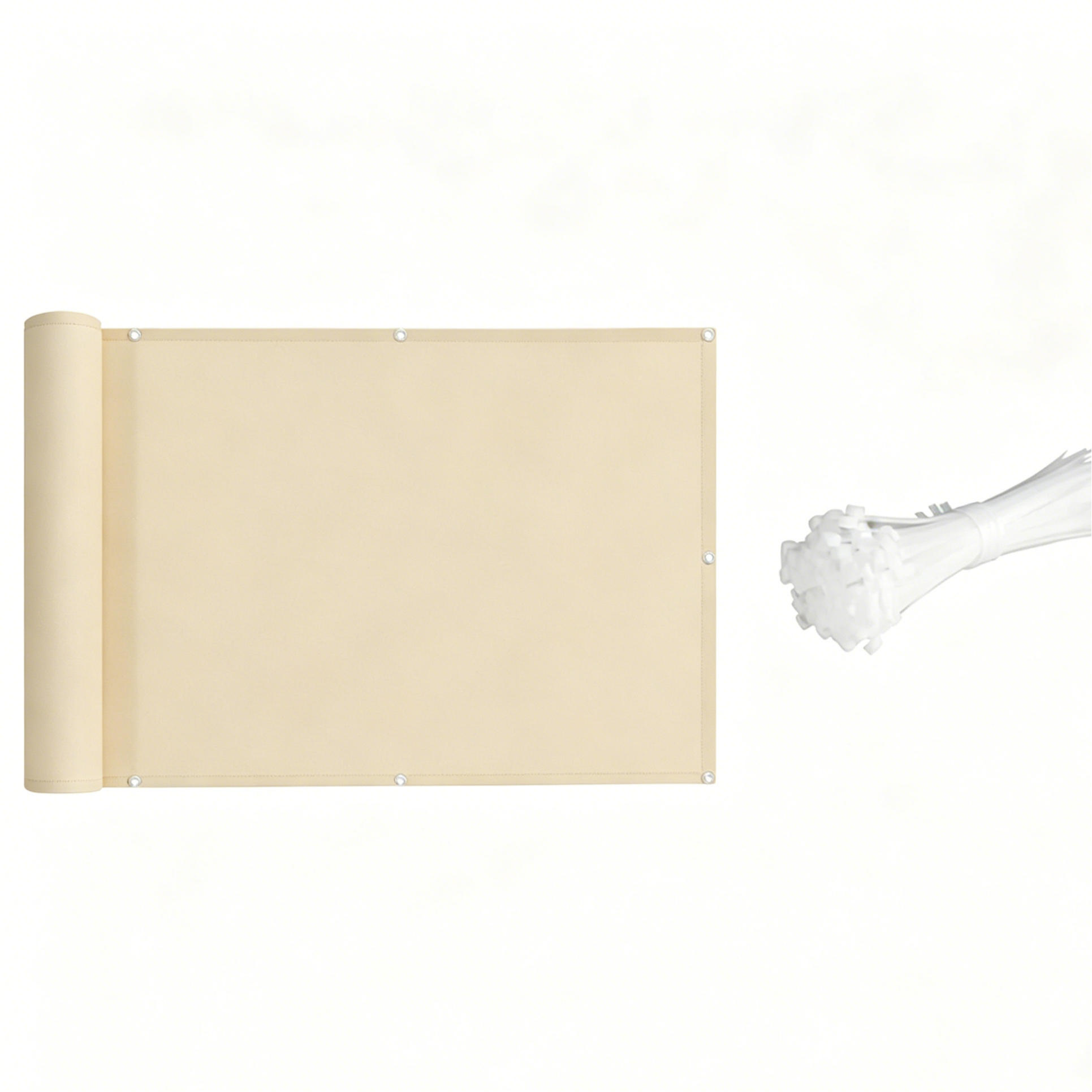 BALKONSICHTSCHUTZ Beige 300/90 cm - Beige, Textil (90cm) - Authentics