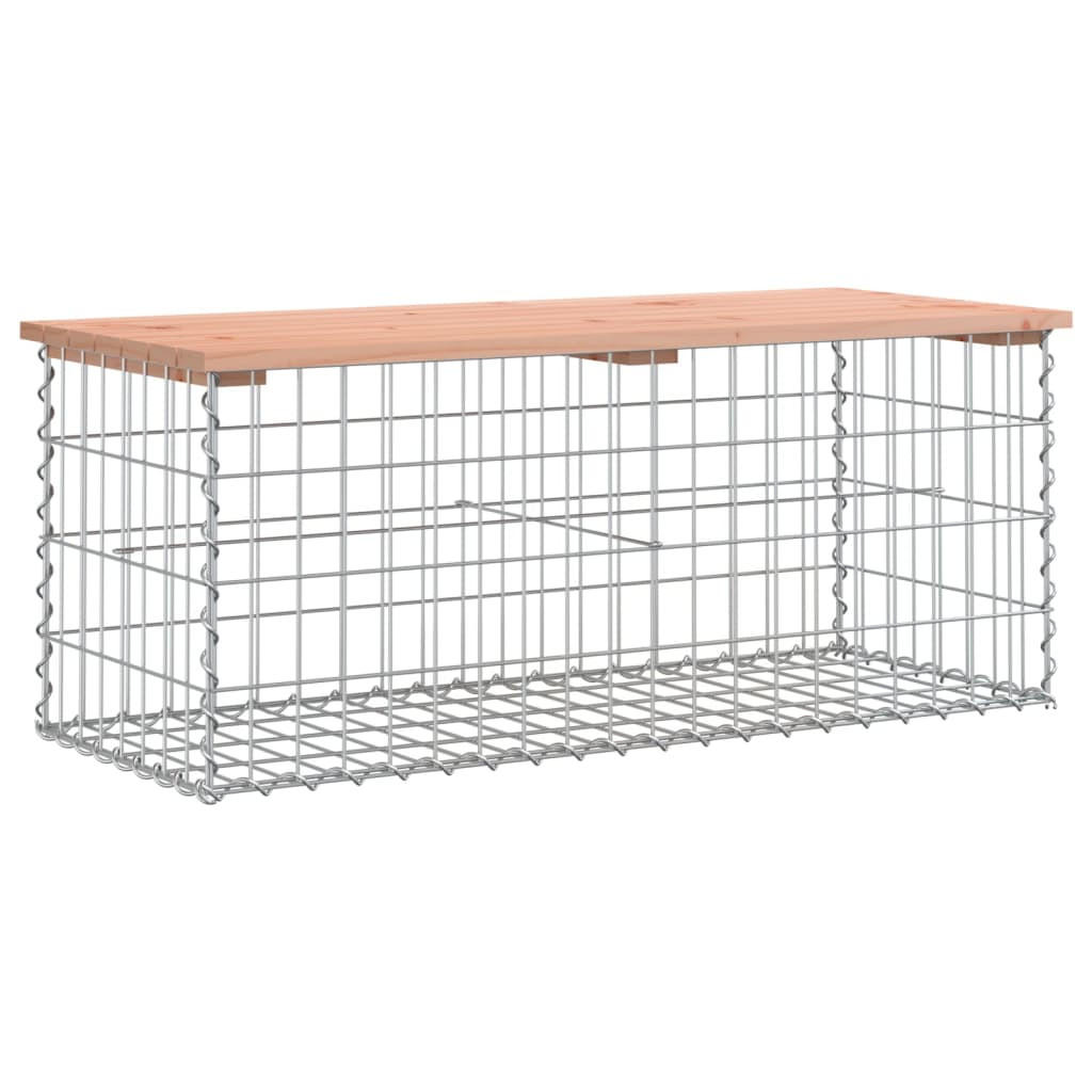 GARTENBANK Aus Gabionen 103/44/42 Cm Massivholz Douglasie - Braun, Holz (103/42/44cm) - vidaXL