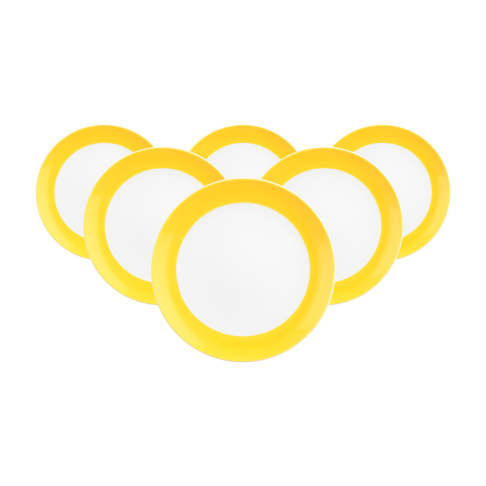 BROTTELLER Liberty Pure Colors Yellow Glow ø 17,5 cm 6er Set - Gelb, Keramik (17.7cm) - Seltmann Weiden